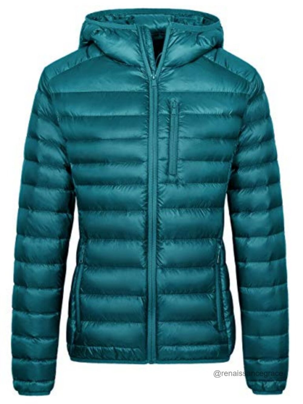 Packable Puffer Down Jacket Lightweight Hooded Winter Coat